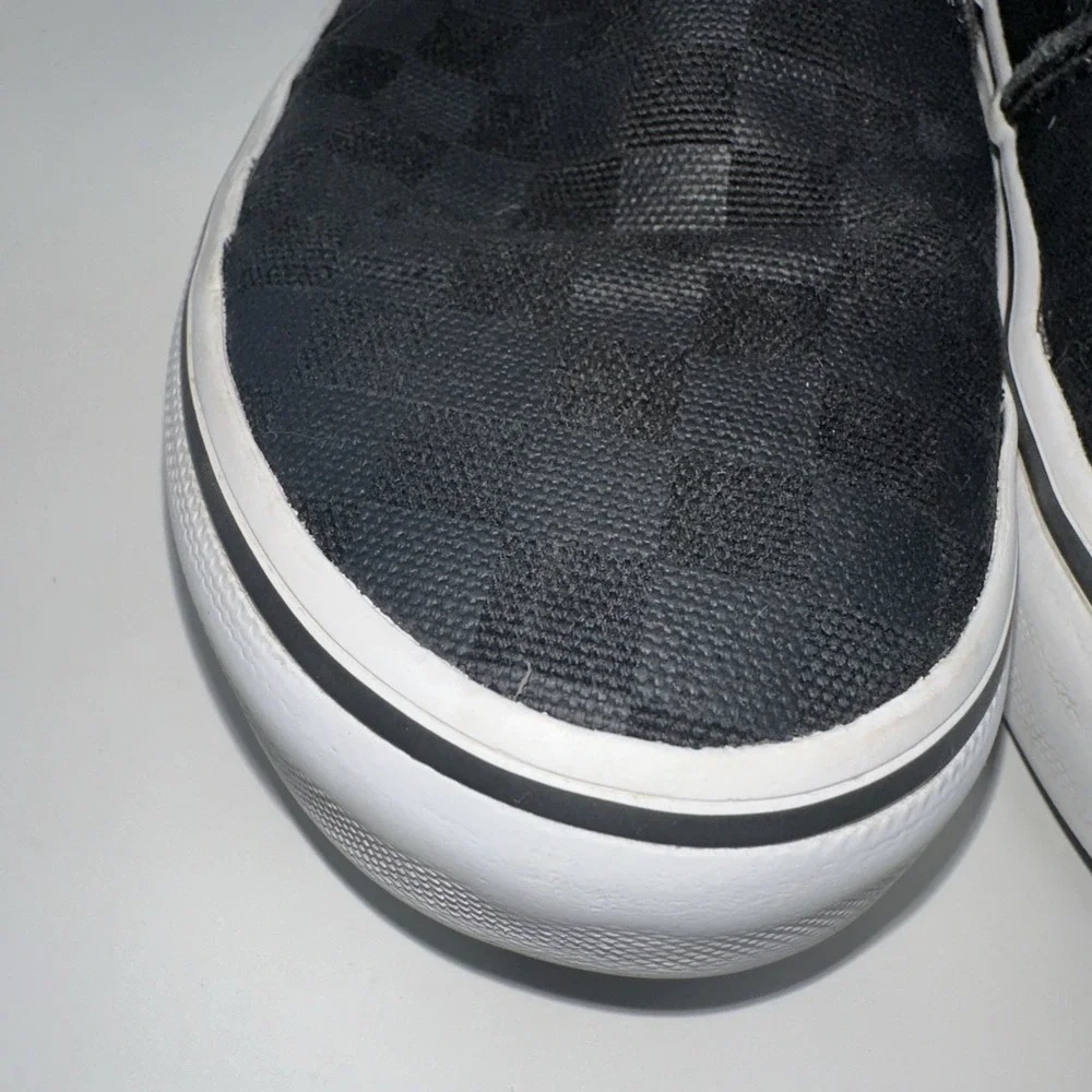Vans Classic Black Checkerboard Slip Ons‎ Kids Size 1